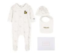 Kenzo Kids - Pyjama Set, Hat, And Bib - Offwhite - Unisex - 18 Months