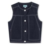Kenzo Kids - Sleeveless Denim Jacket - Raw Denim - Girl - 8 Years