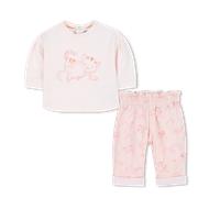 Kenzo Kids - T-shirt + Pants Set - Veiled Pink - Girl - 3 Months