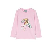 Kenzo Kids tiger-print cotton T-shirt - Pink 6