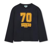 Kenzo Kids - Wide-sleeved Long-sleeved T-shirt - Navy - Boy - 12 Years