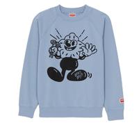 Kenzo Mens Boke Boy Flower Graphic Light Blue Sweatshirt Cotton - Size Medium