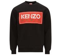 Kenzo Mens Paris Block Logo Black Sweatshirt Cotton - Size Medium