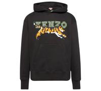 Kenzo Mens Paris Digital Tiger Design Black Hoodie Cotton - Size Large