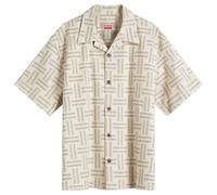 Kenzo Men's Weave Hawaiian Short Sleeve Shirt Tan