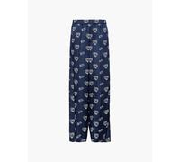 Kenzo Womens Midnight Blue Jungle Heart Straight-leg Woven Trousers S