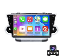 Keoaiob Car Radio For Toy-ota Hig-hlander 2009 2010 2011 2012 2013 With CarPlay And Android Auto 10 Inch IPS Screen With WiFi GPS Steering Wheel Controls And Rearview Camera(Color:8 Core 4+64G)