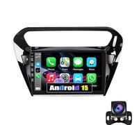 Keoaiob For Pe-ugeot 301 2013-2022 Car Radio CarPlay Android Auto Navigation Stereo GPS Radio Reverse Camera Display 9" IPS Touchscreen Headunit Media Player(Size:8G+256G)
