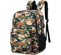 KEOFID classic carry-on travel backpack for men and women, Anti theft laptop backpack with USB charging port (Camouflage)