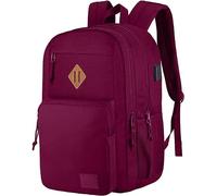 KEOFID Classic Travel Backpack for Men and Women, Anti Theft Laptop Backpack with USB Charging port, Large Bag for College(Burgundy)