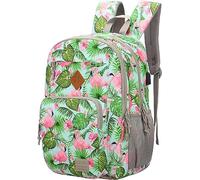 KEOFID Classic Travel Backpack for Men and Women, Anti Theft Laptop Backpack with USB Charging port, Large Bag for College(Flamingo)