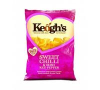 Keogh's Sweet Chilli & Irish Red Pepper Crisps 125g ( Pack of 6 )