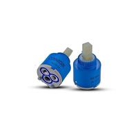 KEOKBON 35mm Tap Cartridge, 1PC Ceramic Faucet Cartridge, Ceramic Disc Cartridg Valve, Mix Tap Inner Cartridge Replacement for Kitchen Faucet, with Cartridge Base