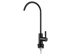 KEOKBON Drinking Water Tap 100% Lead-Free, RO Water Filter Tap for Kitchen Sink, Water Purification Faucet for Reverse Osmosis or Water Filtration System, Non-Air Gap, SUS304 Matte Black