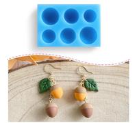 KEOKER Acorn Polymer Clay Molds, Fall Polymer Clay Molds for Jewelry, 3D Polymer Clay Earring Molds for Christmas Polymer Clay Earrings,