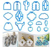 KEOKER Aztec Polymer Clay Jewelry Cutters, Cactus Polymer Clay Cutters, Western Clay Cutters for Polymer Clay Jewelry Making