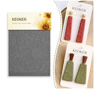 KEOKER Boho Polymer Clay Texture Sheets Set, Works with Boho Cutter, Sheets for Clay Earring Molds (2)