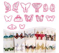 KEOKER Butterfly Polymer Clay Cutters - Luna Moth Clay Cutters, 13 Shapes Monarch Butterfly Clay Cutters for Polymer Clay Jewelry Making, Spring Clay Cutters (All)