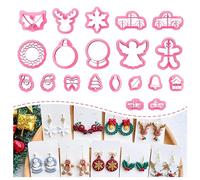 KEOKER Christmas Clay Cutters - 20 Shapes, Including Santa, for Earring Making