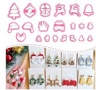 Keoker Christmas Clay Cutters for Jewelry Making - 21 Shapes Earrings Cutters, Polymer Clay Cutters (All)