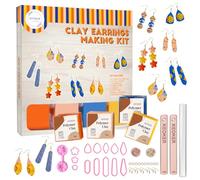 Keoker Clay Earring Making Kit, Polymer Clay Jewelry Making Kit, Polymer Clay Earring Kit, Polymer Clay Earring Making Kit, Great Gift