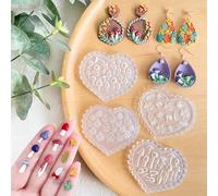 KEOKER Fall Mushroom Polymer Clay Silicone Molds - 4pcs for Earring and Autumn Jewelry Making (Substitute Micro Cutters)