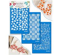 KEOKER Fall Silk Screen for Polymer Clay, Silk Screen Stencils for Polymer Clay, Printing on Clay & Other Jewelry Clay Earrings Decoration (Fall)