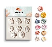 KEOKER Flower Polymer Clay Molds - 1 Pcs for Jewelry Making, Polymer Clay Molds for Earrings Decoration (Medium Flower)