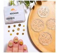 KEOKER Flower Polymer Clay Molds - 4 Pcs, Daisy Miniature Clay Molds for Jewelry Making, Decoration