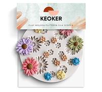 KEOKER Flower Polymer Clay Molds, Miniature Clay Molds for Jewelry Making, Earring Decoration (Small Flower)