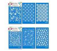 KEOKER Halloween Silk Screen for Polymer Clay, 6 PCS Fall Silk Screen Stencils for Polymer Clay on Clay & Other Jewelry Clay Earrings Decoration, (6PC Halloween)