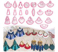 Keoker Macrame Polymer Clay Cutter, 21 Shapes Polymer Clay Earring Cutters, Boho Style, Adults, False