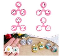 Keoker Mini Christmas Polymer Clay Cutters - Holiday Clay Earrings Cutters for Jewelry Making