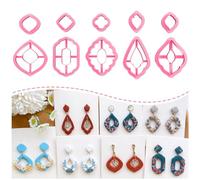 Keoker Polymer Clay Cutters, Boho Clay Cutters for Polymer Clay Jewelry, Basic Modeling Clay Cutters, Clay Earrings (A)