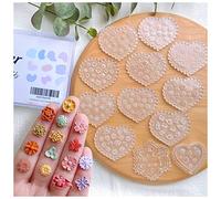 KEOKER Polymer Clay Molds - 12 Pcs Mini Floral Clay Molds for Jewelry Making, Earring Decoration (Substitute Polymer Clay Cutters)
