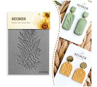 Keoker Polymer Texture Sheets for Jewelry Making - Texture Mat for Earrings, Polymer Tools (8 Sheets)