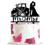 keonsatrz Farmer Wedding Cake Topper Tractor wedding cake topper Country Themed Cake Decoration for Wedding Anniversary Bridal Shower Party Supplies