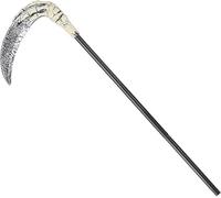KEPATO Halloween Viking Axe Plastic Prop, Fake Double Blade Battle Axe Costume Accessory (White)