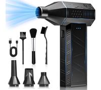 KEPEAK Compressed Air Duster - 110000RPM Cordless Electric Air Duster 3-Gear Adjustable, Digital Air Blower Duster, Compressed Air Cleaner for PC, Keyboard, Car, Home and Outdoor Cleaning.