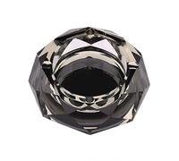 Kepfire Creative Personality Ashtray Star Anise Glass Crystal Black Silver Ashtray Living Room Hotel Fashion Office Bar Decoration