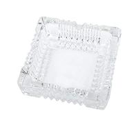 Kepfire Square Transparent Crystal Glass Ashtray European Living Room Office Bar Indoor Restaurant Decoration Cigar Ashtray Men Gift