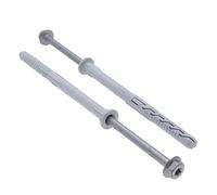 Keple 10x160 Hex Torx Screws & Fast-K Plugs Heavy Duty 25 Pack Wall Mounting Set - Stainless Steel Concrete Anchors for Brick Mounting