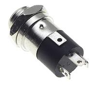 Keple 3.5mm Jack 4 Pole Socket, Stereo, Chassis - Panel Plating Mount Solder Connector With 4 Terminals And Locking Nut For Headphones Audio