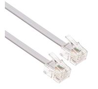 Keple 3m RJ11 Cable ADSL Extension Lead Phone Cord Telephone Plug High Speed BT Internet Broadband Male to Male Router and Modem to RJ11 Phone Socket, Microfilter, Landline Wire (White)