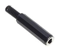 Keple 6.35mm 1/4" Inch Mono Jack Female Socket, 2-Pole - Pack Of 5, Plastic Grip Repair Jack TS Solder Type DIY Audio Cable Connector