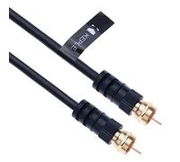 Keple Coaxial Aerial Cable with Male F-F Pin Connectors for TV Satellite Sat Freesat Sky Virgin BT HDTV DVB DVD Radio/Coax Ariel Freeview Lead Television Antenna Cord Broadband - 2 m Black