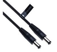 Keple DC Power Extension Cable with 2.1mm / 5.5mm Male to Male Jack 5m / 16ft CCTV Plug Connector Cord Adapter Compatible with CCTV Security Camera IP Camera DVR Standalone LED Strip Monitors (Black)
