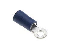 Keple KEP4277 Crimp Terminal - Pack of 100, Blue, 3.2mm, 30A, 16-14 AWG - Heat Shrink Ring Connectors, Tinned Copper, Insulated Wire Terminals