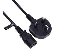 Keple Kettle Lead 3m - C13 3 Pin Power Cable for PC Computer Monitor and Printer - Compatible with Apple iMac Samsung LG HP Canon Sony Philips Dell Acer JVC Panasonic Smart TV - UK Plug (Black)