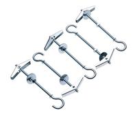 Keple M5 Ceiling Hooks, 5mm x 90mm, Plasterboad Hangers, Spring Toggle Wing Bolts, Cavity Wall Fixing, Drywall Butterfly Anchor Eye Screw, Swag Hangers for Lamps, Plants (5pcs)